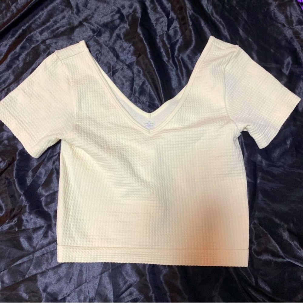 V-Neck Cream Women's Top